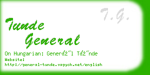 tunde general business card